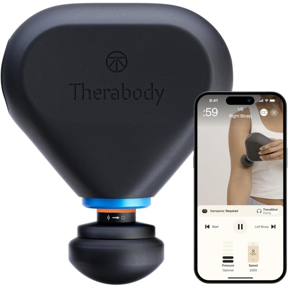 imageTheraGun Mini Plus Massage Gun by Therabody Portable Massage Enhanced with Heat Travel Essential for Faster Recovery On The GoBlack Plus