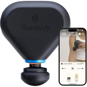 TheraGun Mini Plus Massage Gun by Therabody – Portable Massage Enhanced with Heat – Travel Essential for Faster Recovery On The Go(Black (Plus))
