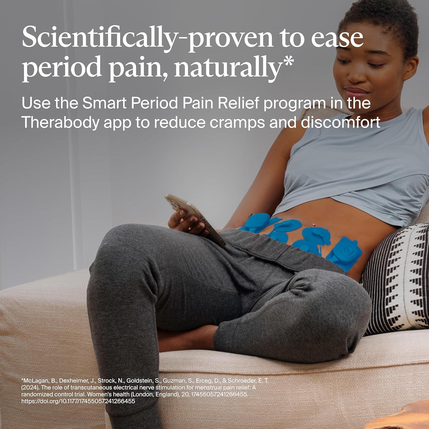 imageTherabody PowerDot 20 Duo Stim TENS Unit for Pain Relief Bluetooth Electrical Muscle Stimulation Device 2 Smart Wireless NMES amp TENS Pods for Muscle Pain PMS and Menstrual Period Cramps BlueDuo Blue