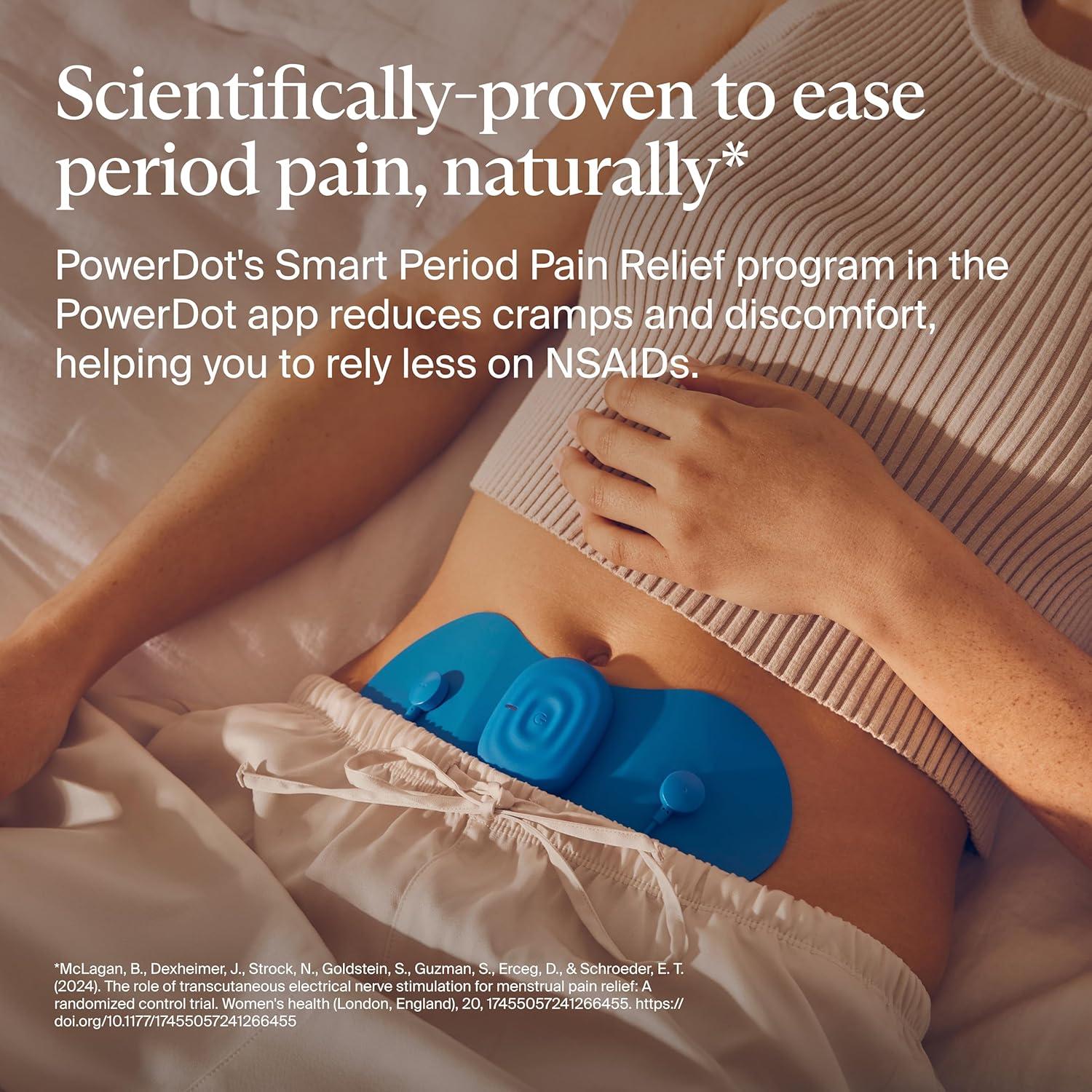 imageTherabody PowerDot 20 Duo Stim TENS Unit for Pain Relief Bluetooth Electrical Muscle Stimulation Device 2 Smart Wireless NMES amp TENS Pods for Muscle Pain PMS and Menstrual Period Cramps BlueUno Blue