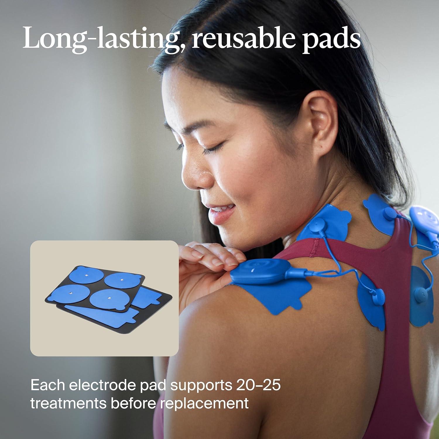 imageTherabody PowerDot 20 Duo Stim TENS Unit for Pain Relief Bluetooth Electrical Muscle Stimulation Device 2 Smart Wireless NMES amp TENS Pods for Muscle Pain PMS and Menstrual Period Cramps BlueDuo Blue